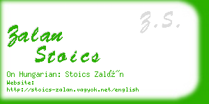 zalan stoics business card